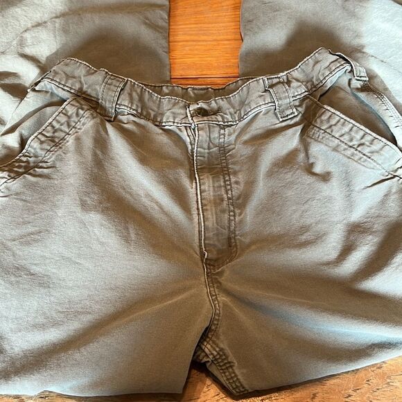 Carhartt Khaki Carpenter Pants Loose fit 33 x 32 - Picture 1 of 10